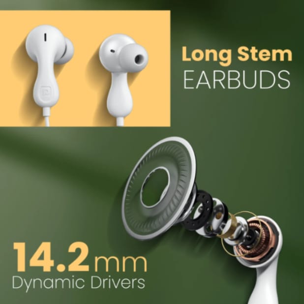 Portronics conch kappa c type c wired earphone por-3053